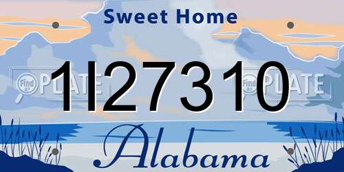 1I27310 Alabama License Plate