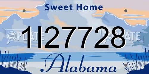 1I27728 Alabama License Plate