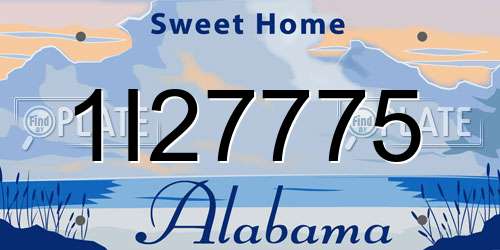 1I27775 Alabama License Plate