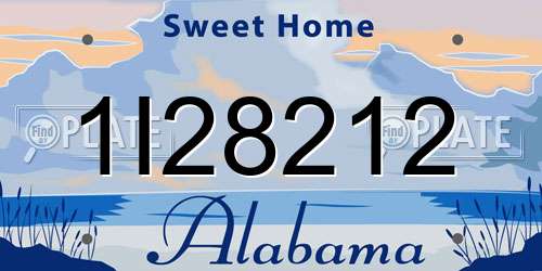 1I28212 Alabama License Plate
