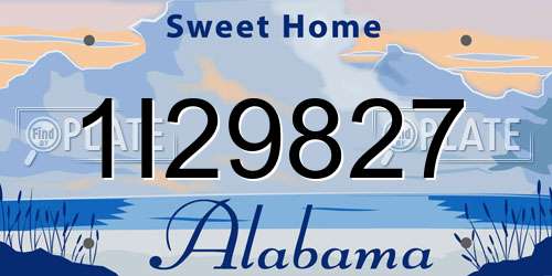 1I29827 Alabama License Plate