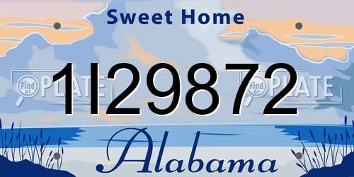 1I29872 Alabama License Plate