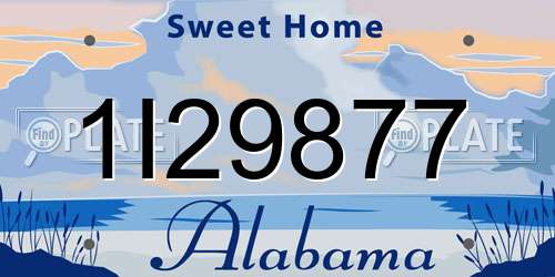 1I29877 Alabama License Plate