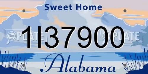 1I37900 Alabama License Plate