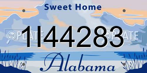 1I44283 Alabama License Plate
