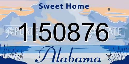 1I50876 Alabama License Plate