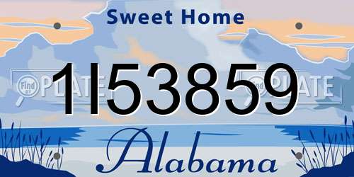 1I53859 Alabama License Plate