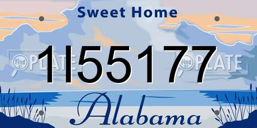 1I55177 Alabama License Plate