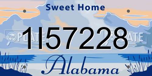 1I57228 Alabama License Plate