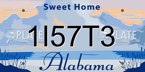 1I57T3 Alabama License Plate