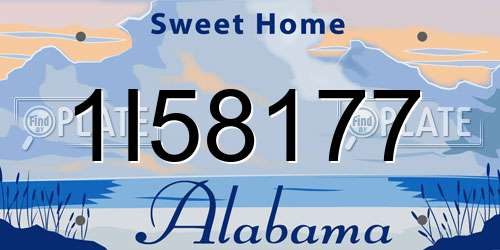 1I58177 Alabama License Plate