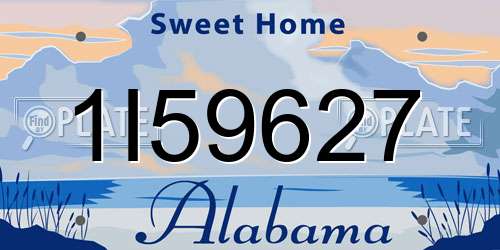 1I59627 Alabama License Plate