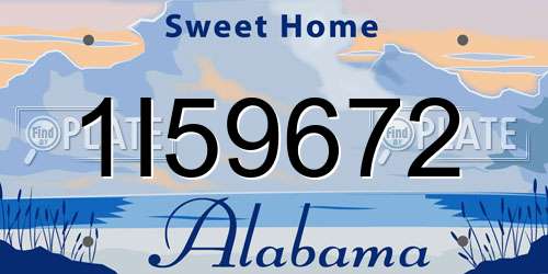 1I59672 Alabama License Plate