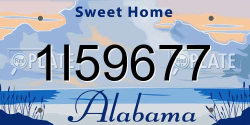 1I59677 Alabama License Plate