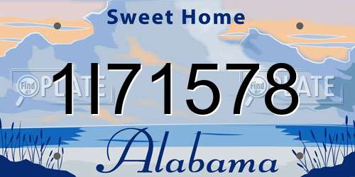 1I71578 Alabama License Plate