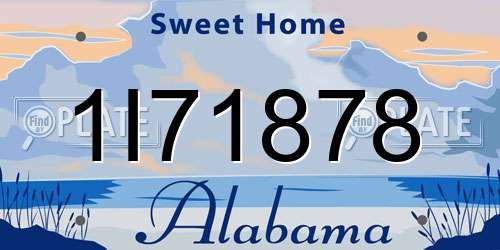 1I71878 Alabama License Plate