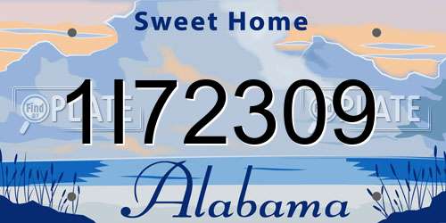 1I72309 Alabama License Plate