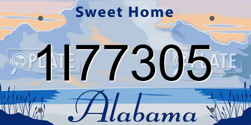 1I77305 Alabama License Plate