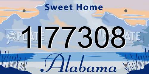 1I77308 Alabama License Plate