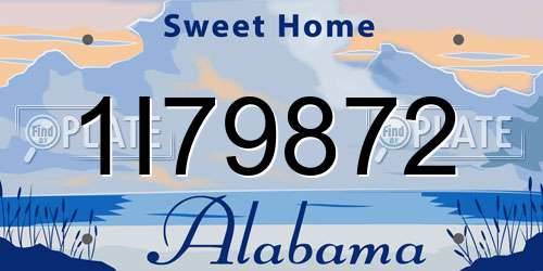 1I79872 Alabama License Plate