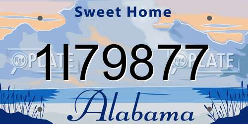 1I79877 Alabama License Plate