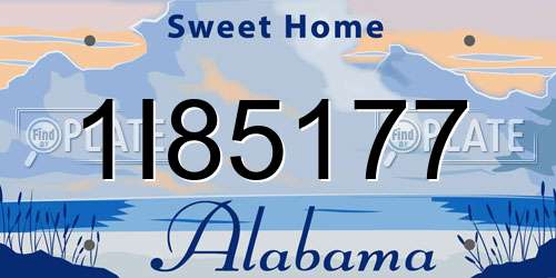 1I85177 Alabama License Plate