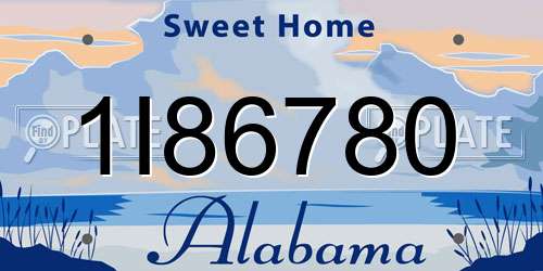 1I86780 Alabama License Plate