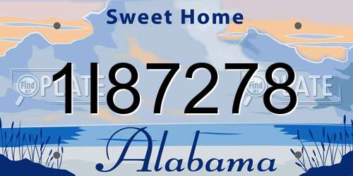 1I87278 Alabama License Plate