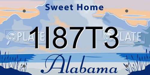 1I87T3 Alabama License Plate