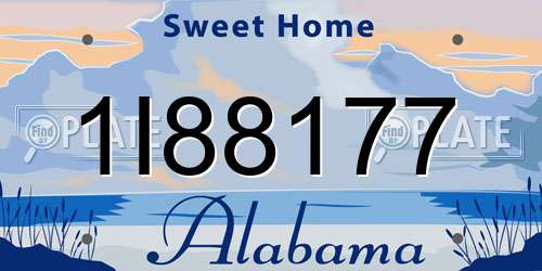 1I88177 Alabama License Plate