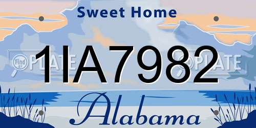 1IA7982 Alabama License Plate