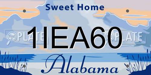 1IEA60 Alabama License Plate