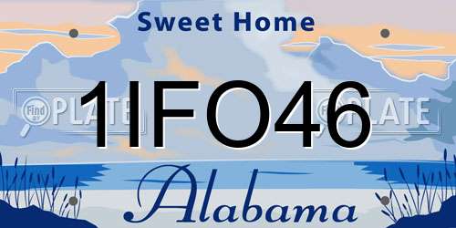 1IFO46 Alabama License Plate