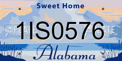1IS0576 Alabama License Plate