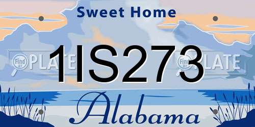 1IS273 Alabama License Plate