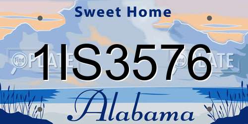 1IS3576 Alabama License Plate