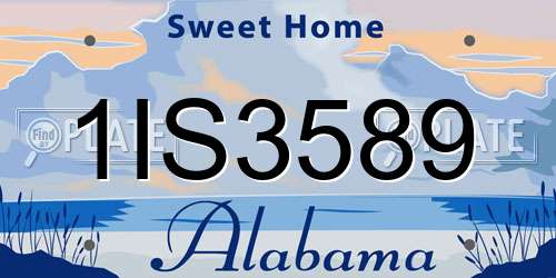 1IS3589 Alabama License Plate