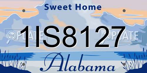 1IS8127 Alabama License Plate