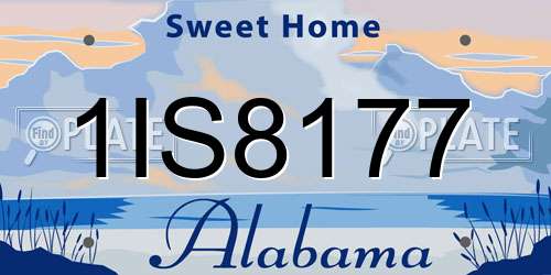 1IS8177 Alabama License Plate