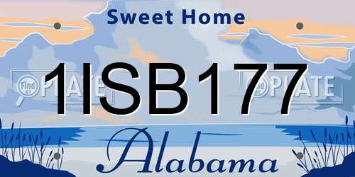 1ISB177 Alabama License Plate