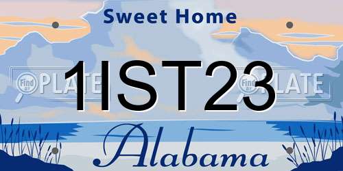1IST23 Alabama License Plate