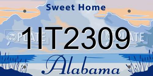 1IT2309 Alabama License Plate