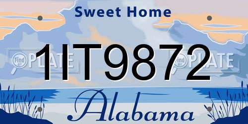 1IT9872 Alabama License Plate