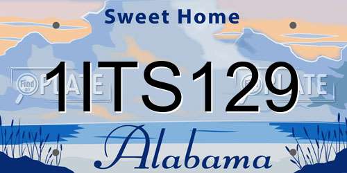 1ITS129 Alabama License Plate