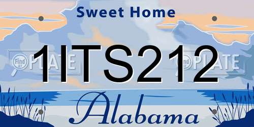 1ITS212 Alabama License Plate