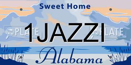 1JAZZI Alabama License Plate