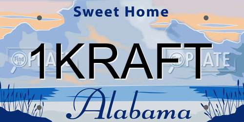 1KRAFT Alabama License Plate
