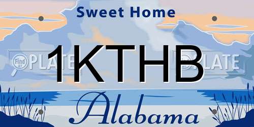 1KTHB Alabama License Plate