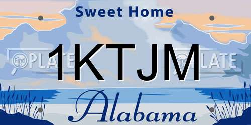 1KTJM Alabama License Plate