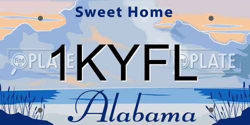1KYFL Alabama License Plate